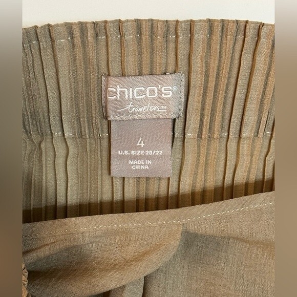 Chico’s Fringe Pleated Jacket Size 4 (20/22) - Picture 5 of 5